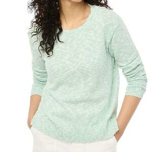 J.CREW Textured Crewneck Sweater Cotton Blend Mint‎ Green Women's Small